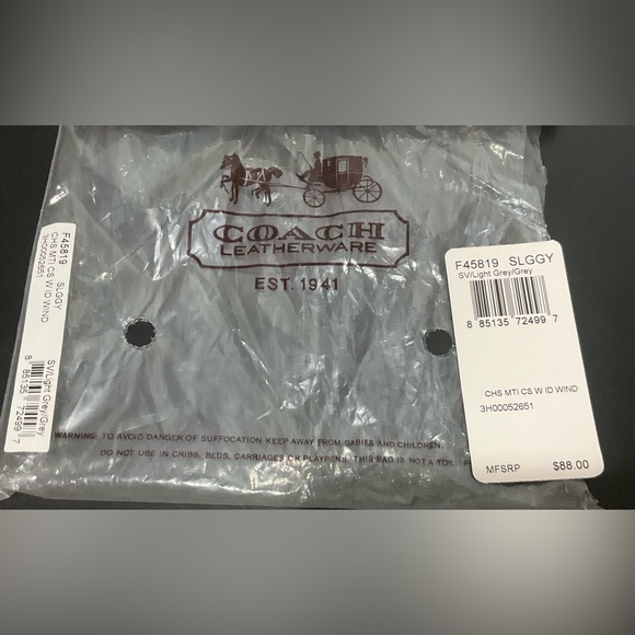 Coach Factory Wallet NWT Grey ID Window Bifold - Picture 2 of 4